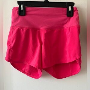 Lululemon lip gloss, speed up, high rise 4” inseam, size 0 (great condition)